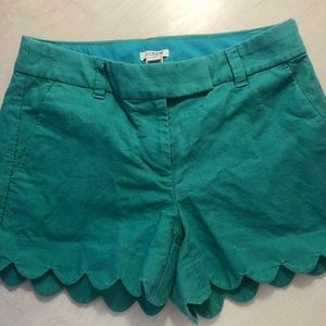 J Crew 00 scalloped shorts